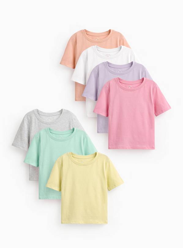 Multicoloured Jersey T-Shirts 7 Pack 3-4 years